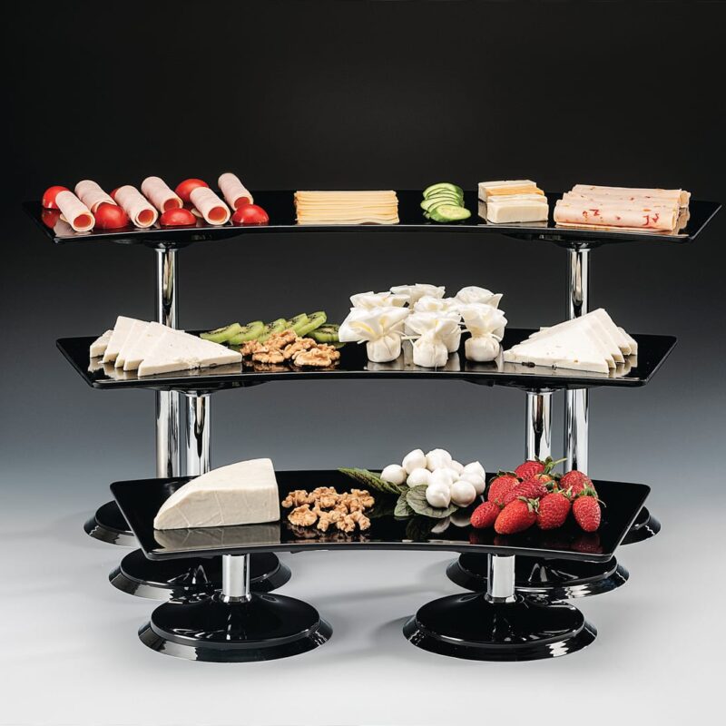 ZCP 648 — MELAMİN TEPSİLİ TEŞHİR STANDI ( K 2014 - 2015 - 2016 ) 19 x 66 - 19 x 56 - 19 x 46 H: 30 cm