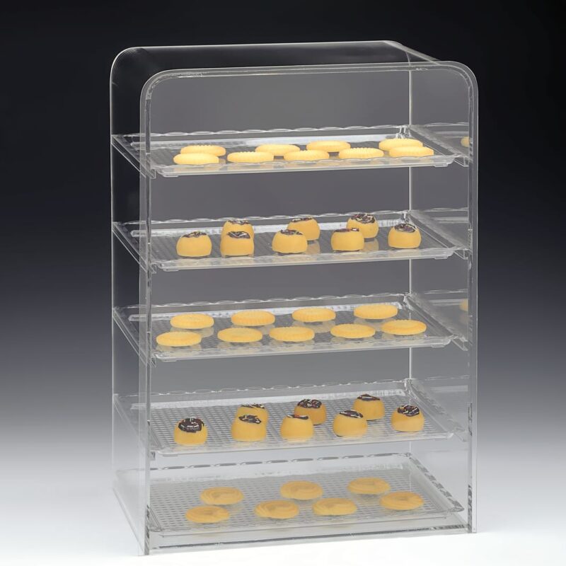 ZCP 677 — POLYCARBONAT TEPSİLİ TEŞHİR STANDI 33,5 x 24 x H: 49 cm
