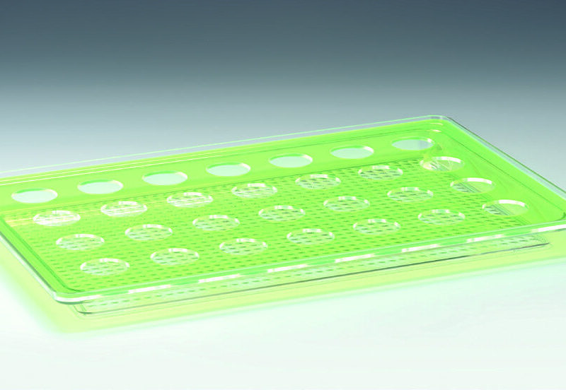 ZCP 678 — POLYCARBONAT TEPSİLİ SHOT SERVİSİ/28'Lİ -44 x28 cm