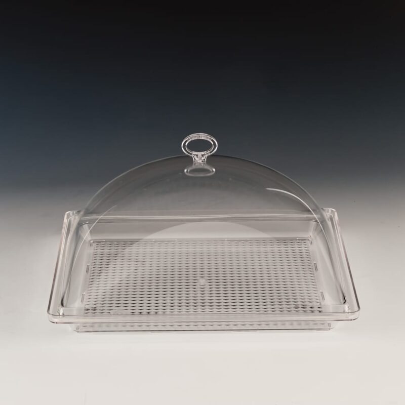 ZCP 711 — POLYCARBONAT TEPSİLİ, AKRİLİK KAPAKLI MUHAFAZA KABI GN 1/2 28 x 34 x H:17 cm