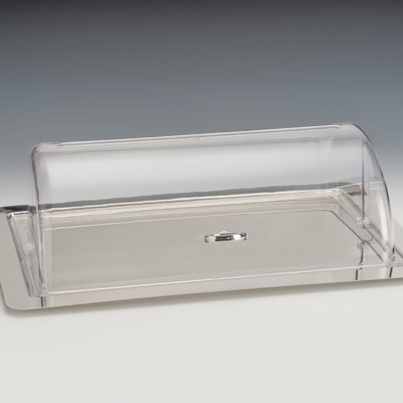 ZCP 770 — ÇELİK TEPSİLİ, POLYCARBONAT KAPAKLI MUHAFAZA KABI 18/10 62 x 42 x H: 18 cm