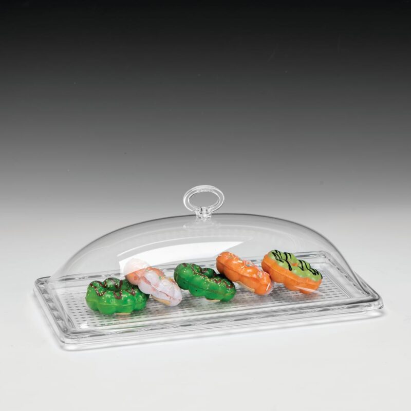 ZCP 830 — AKRİLİK KAPAKLI POLYCARBONAT TEPSİLİ MUHAFAZA KABI 17,5 x 32,5 x H: 11 cm
