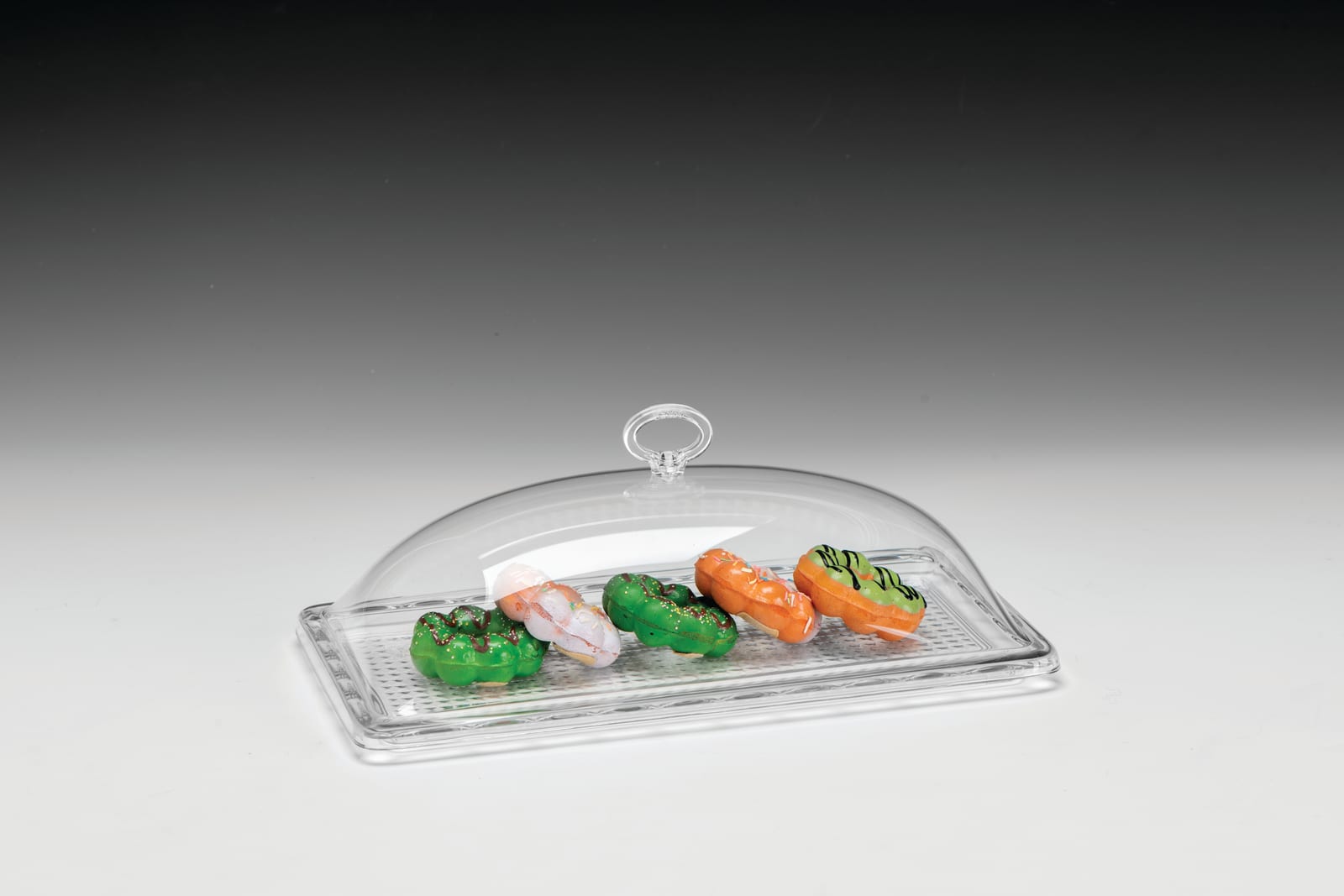 ZCP 830 — AKRİLİK KAPAKLI POLYCARBONAT TEPSİLİ MUHAFAZA KABI 17,5 x 32,5 x H: 11 cm