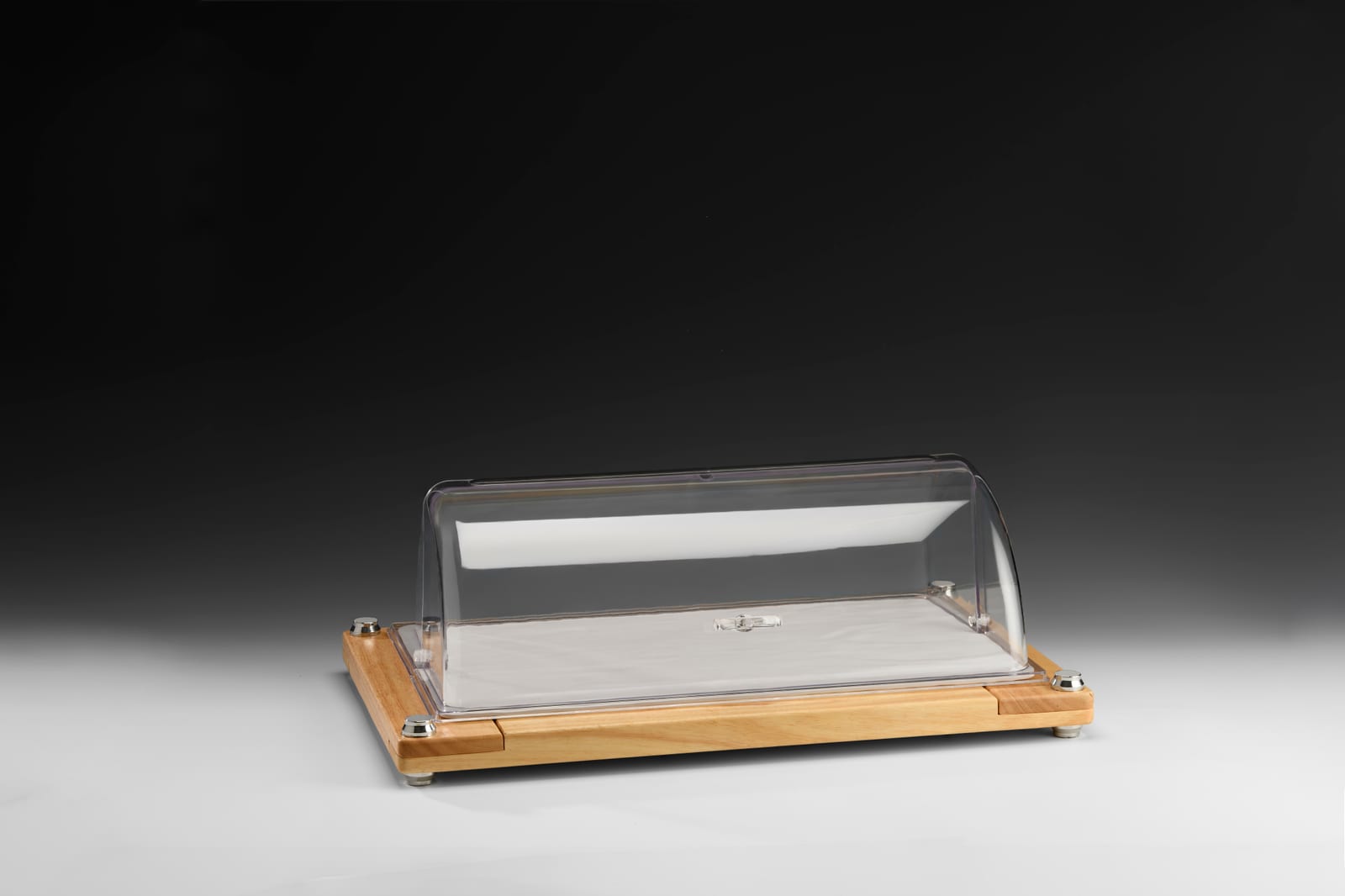 ZCP 886 — AHŞAP MELAMİN TEPSİLİ KAPAKLI STAND / GN 1/1 60 x 40 x H: 22 cm