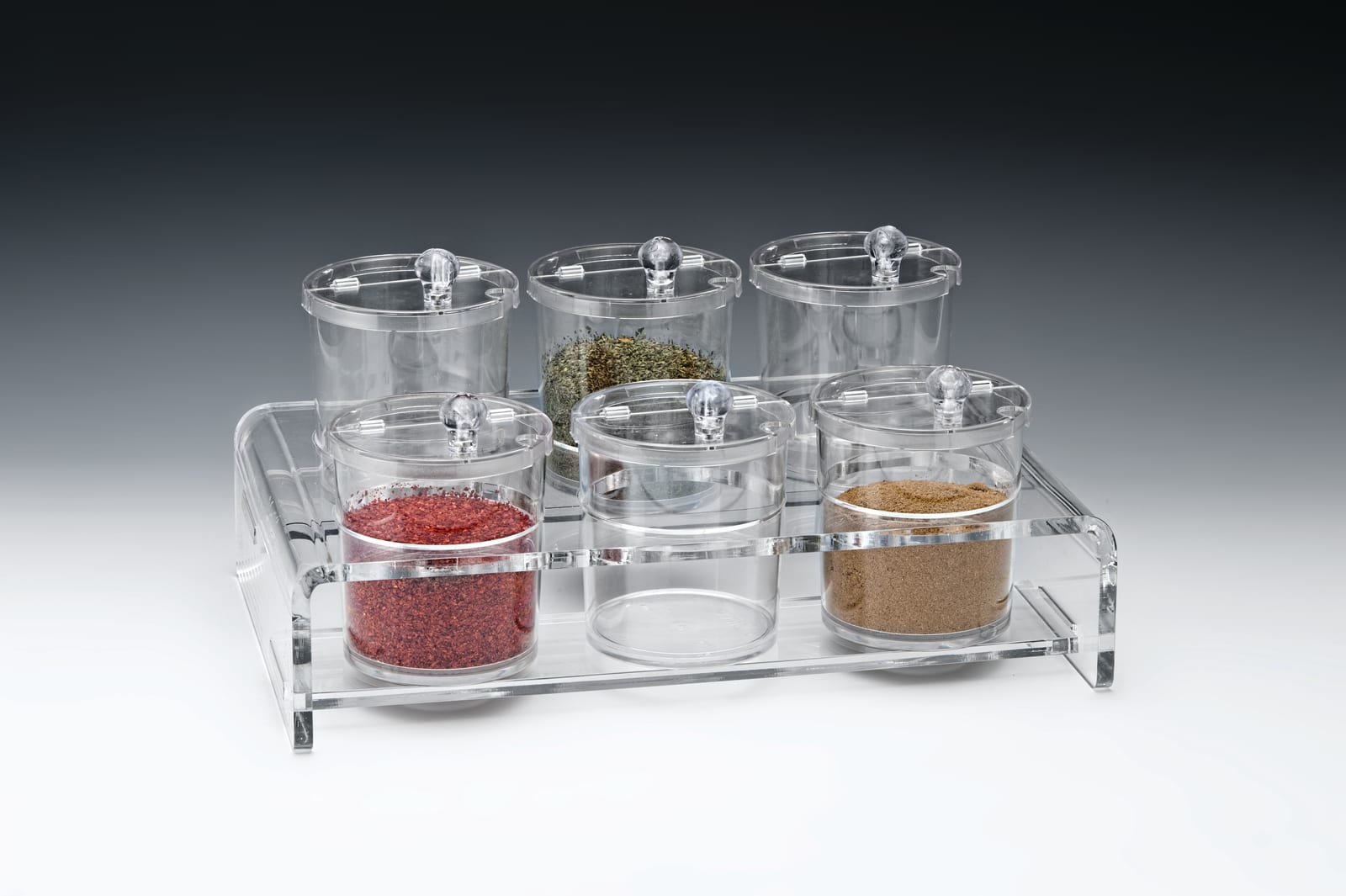 ZCP 524 — POLYCARBONAT SOSLUK REÇELLİK, BAHARATLIK STANDI / 0,75 LİTRE 42 x 26 x H: 20 cm