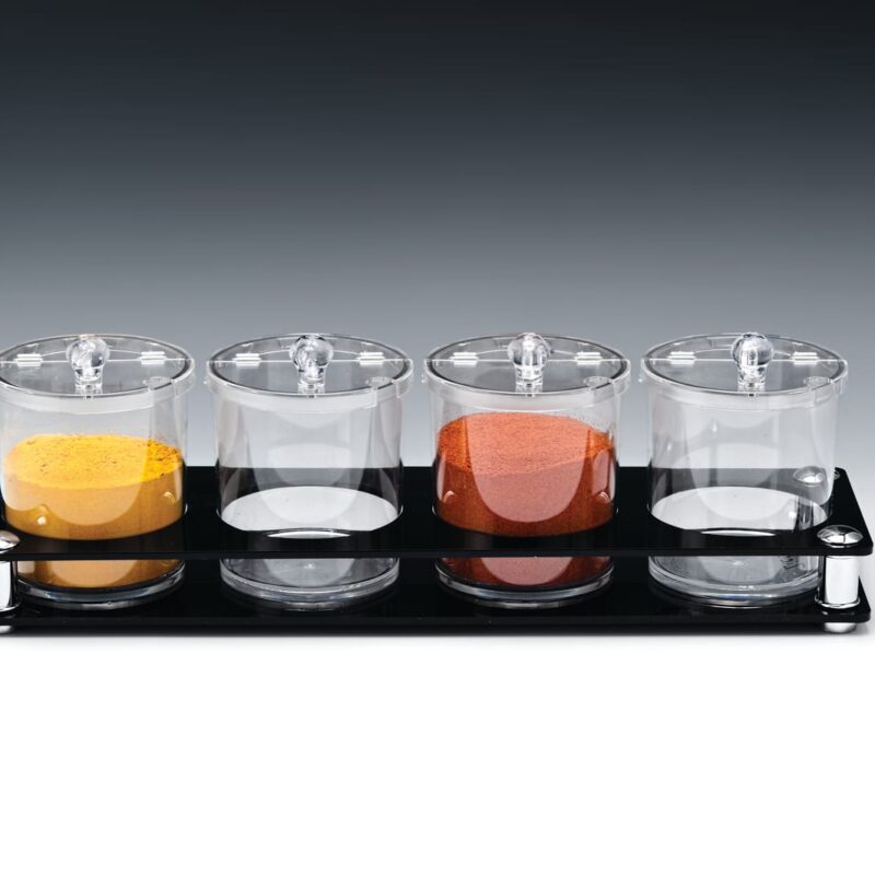 ZCP 526 — POLYCARBONAT SOSLUK REÇELLİK, BAHARATLIK STANDI / 0,75 LİTRE 49 x 14 x H: 14 cm