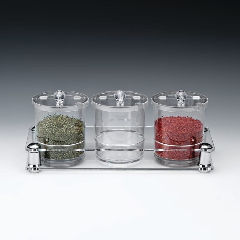 ZCP 528 — POLYCARBONAT SOSLUK REÇELLİK, BAHARATLIK STANDI / 0,75 LİTRE 37 x 14 x H: 14 cm