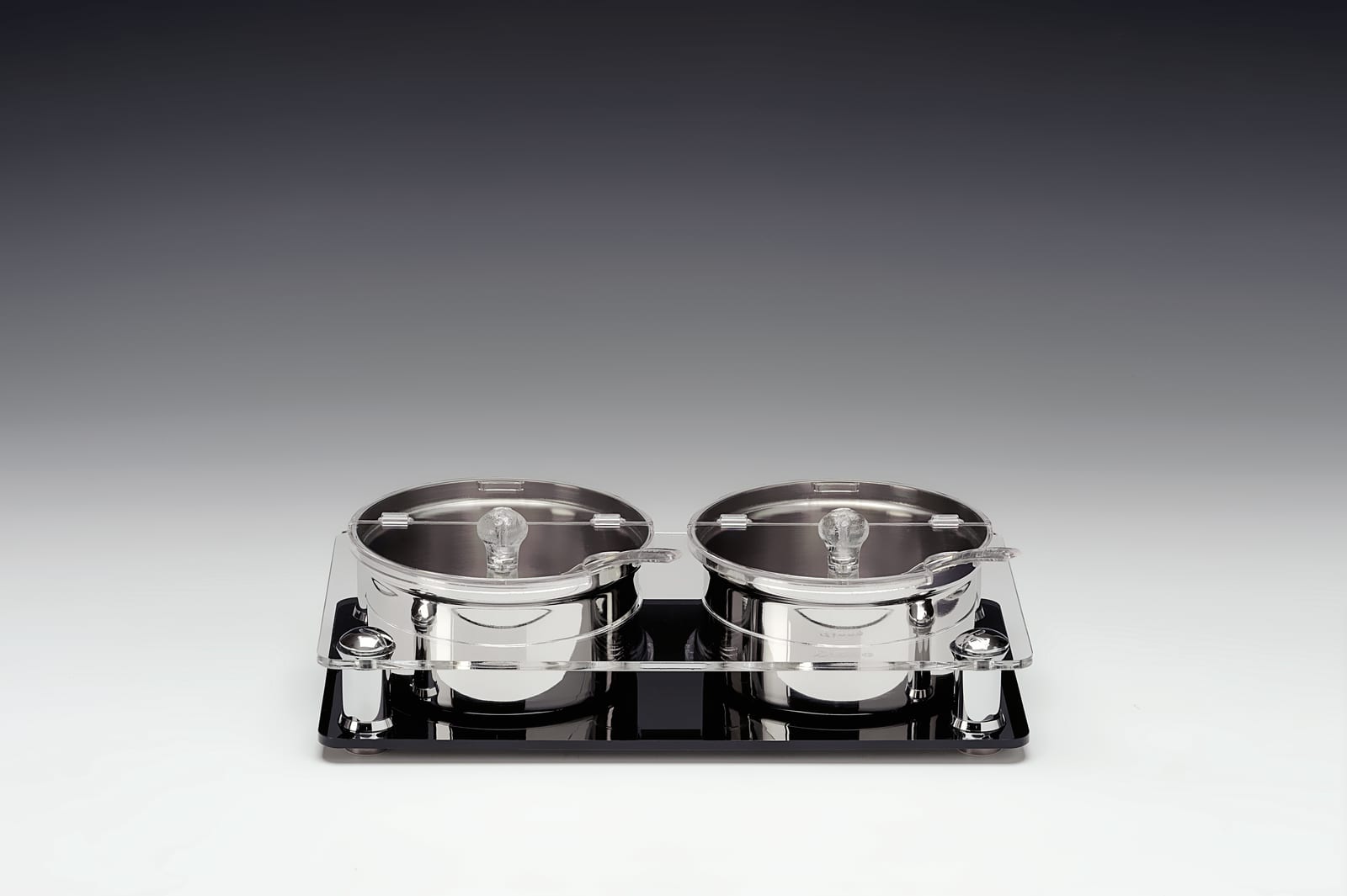 ZCP 666 — ÇELİK KASELİ POLYCARBONAT KAPAKLI SOSLUK REÇELLİK STANDI 17,5 x 33,5 x H: 8,5 cm