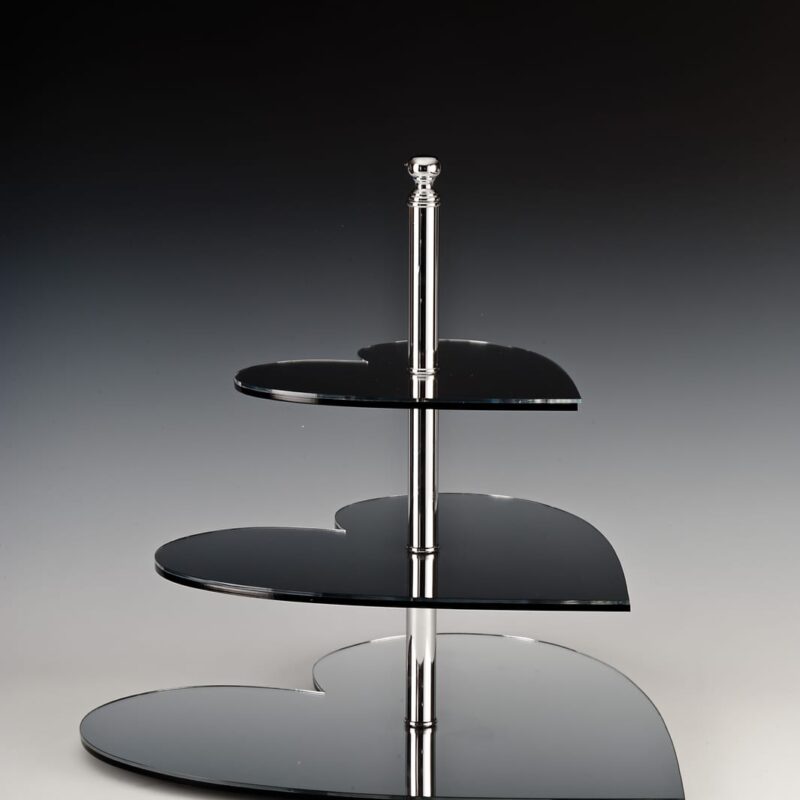 ZCP 117 — AYNALI TEŞHİR STANDI / KALP Ø 20, 30, 40 x H: 45 cm