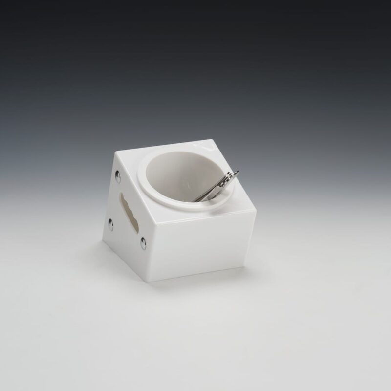 ZCP 414 — POLYCARBONAT ÇATAL, KAŞIK STANDI 16,5 x 18 x H: 15 cm