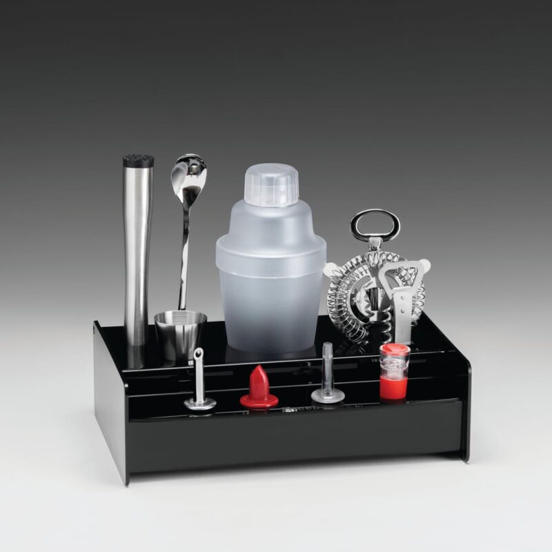 ZCP 836 — AKRİLİK STANDLI BAR SETİ TAKIMI 18 x 28 x H: 8,5 cm