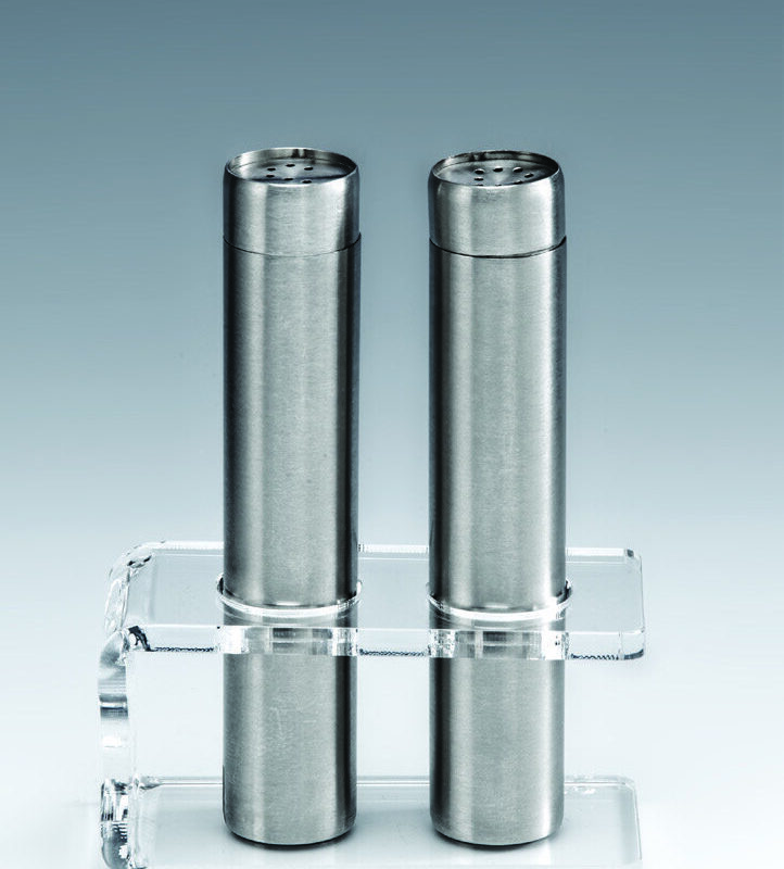 ZKC 2700 - T — AKRİLİK STANDLI TUZLUK-BİBERLİK TAKIMI H:12 cm