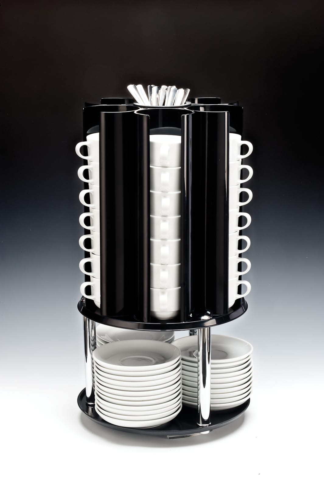 ZCP 362 — ABS DÖNER FİNCAN, TABAK,KAŞIK STANDI - Ø 30 x H: 55 cm