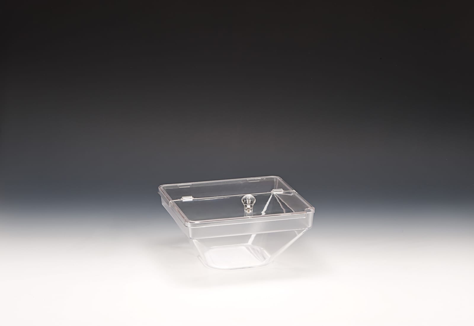 ZCP 611 — POLYCARBONAT KAPAKLI KASE 22 x 22 x H: 11 cm
