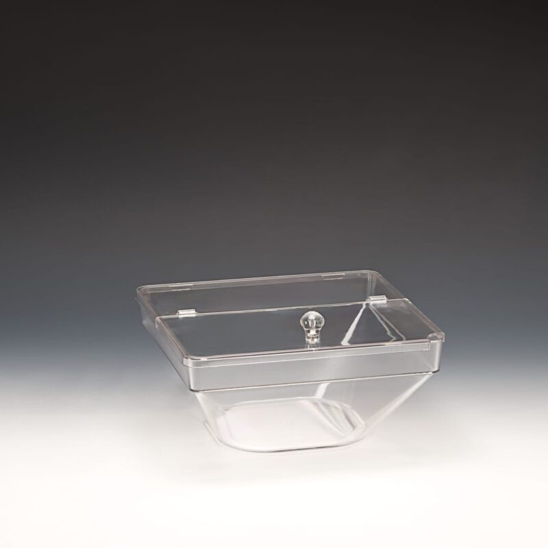 ZCP 612 — POLYCARBONAT KAPAKLI KASE 26 x 26 x H: 12 cm