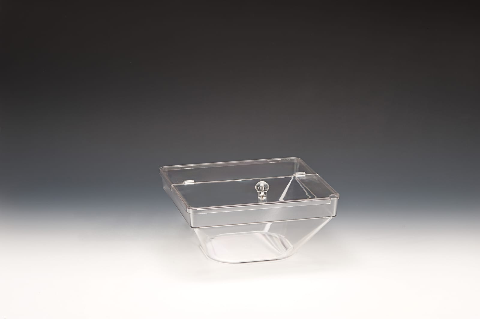 ZCP 612 — POLYCARBONAT KAPAKLI KASE 26 x 26 x H: 12 cm