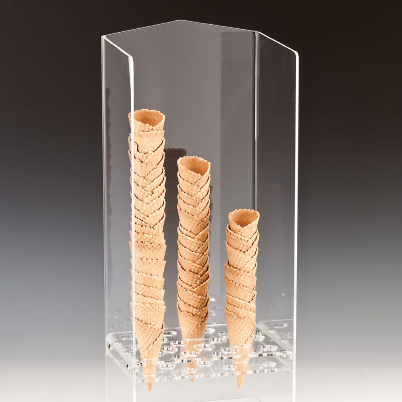 ZCP 021 — AKRİLİK DONDURMA KÜLAHLIK 20 x 24 x H: 58 cm